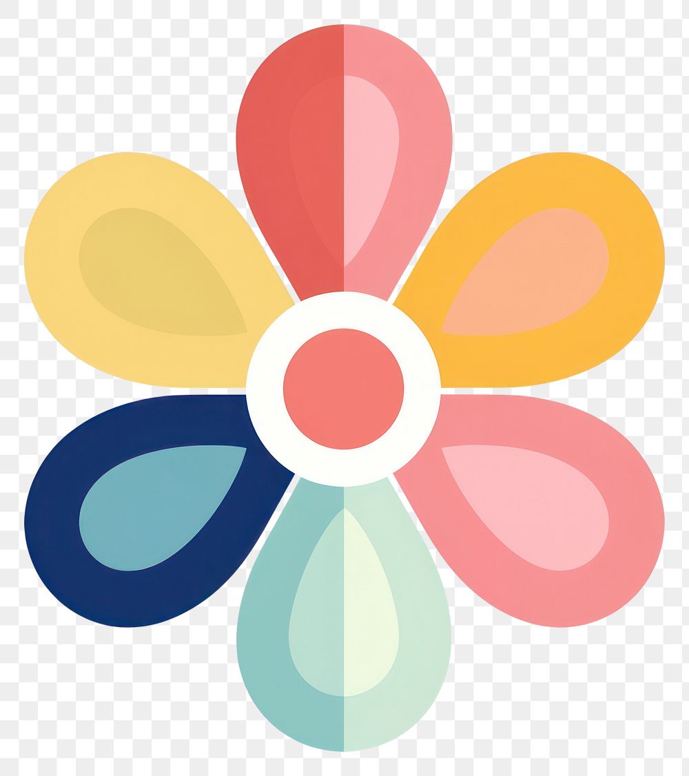PNG  Flower pattern shape logo. AI generated Image by rawpixel.