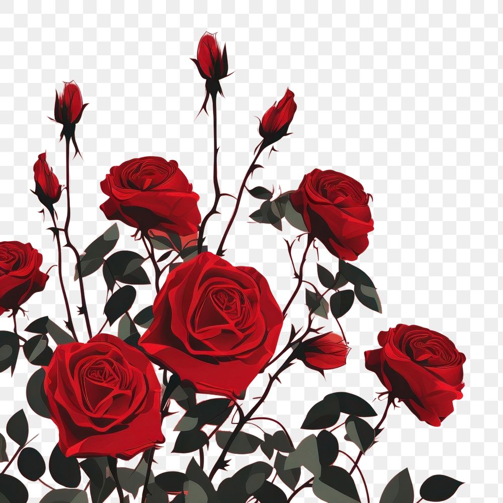 PNG Rose flowers backgrounds plant red