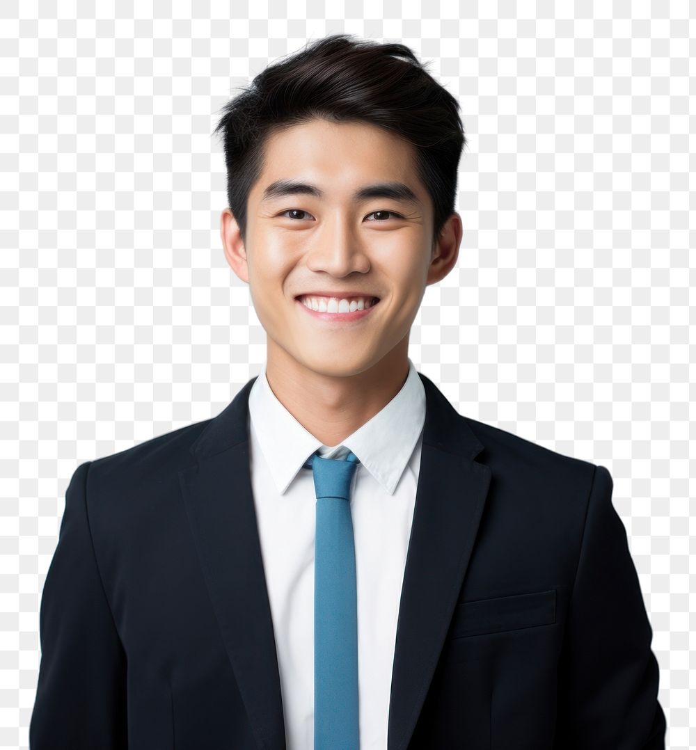 PNG Young Asian businessman smiling portrait adult smile. AI generated Image by rawpixel.