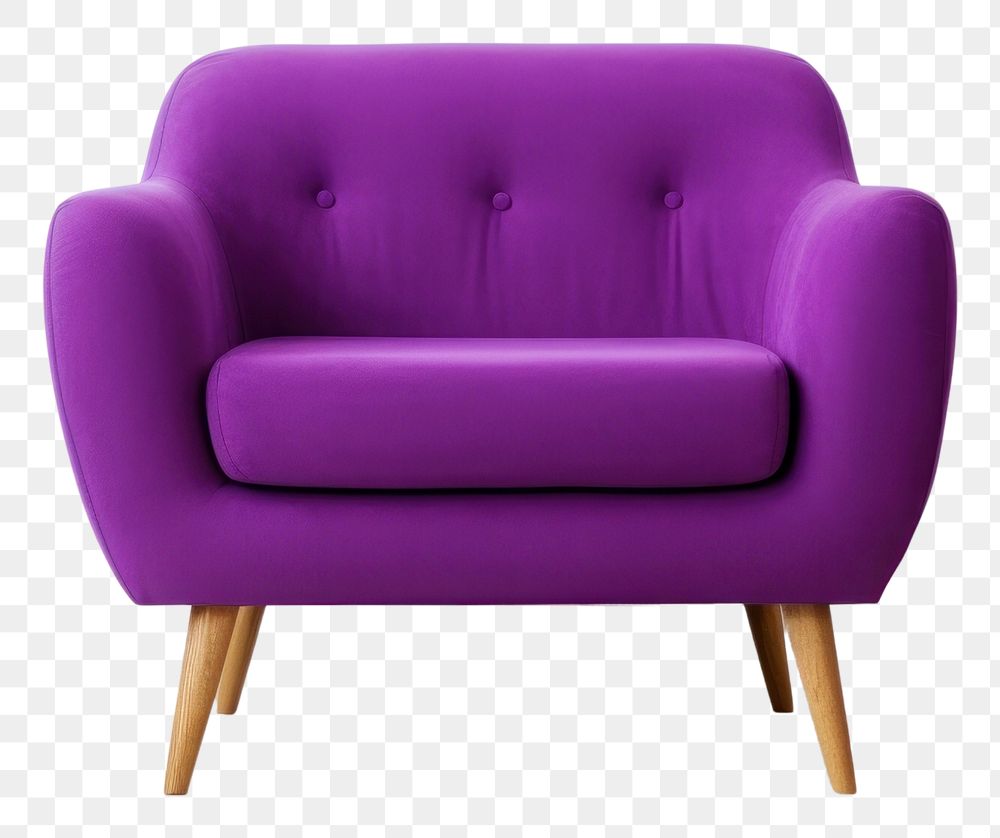 PNG Color single sofa velvet furniture armchair wall. AI generated Image by rawpixel.