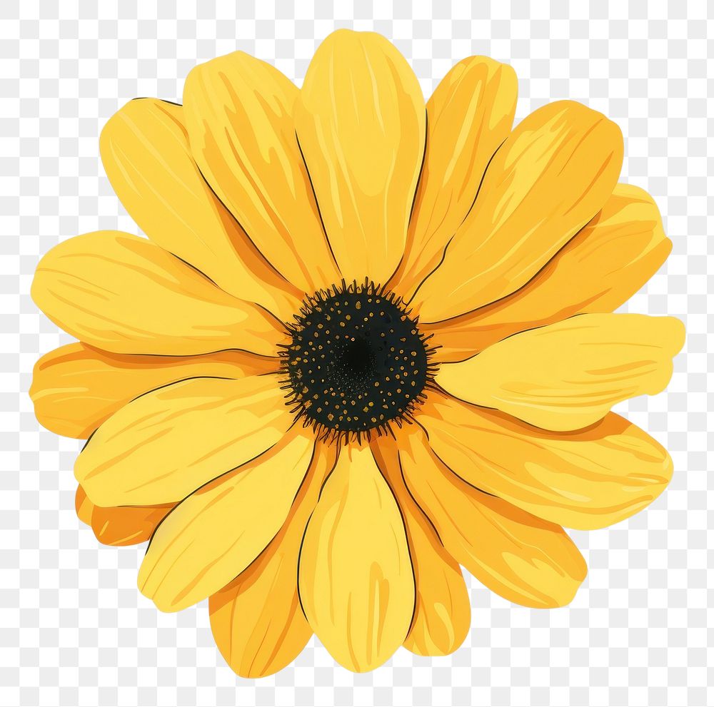 PNG Flower sunflower yellow petal. AI generated Image by rawpixel.