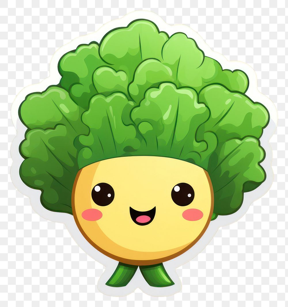 PNG Vegetable cartoon green food. AI generated Image by rawpixel.