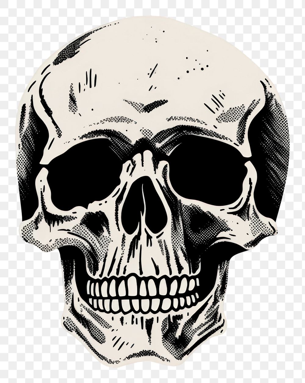 PNG Skull black monochrome darkness. AI generated Image by rawpixel.