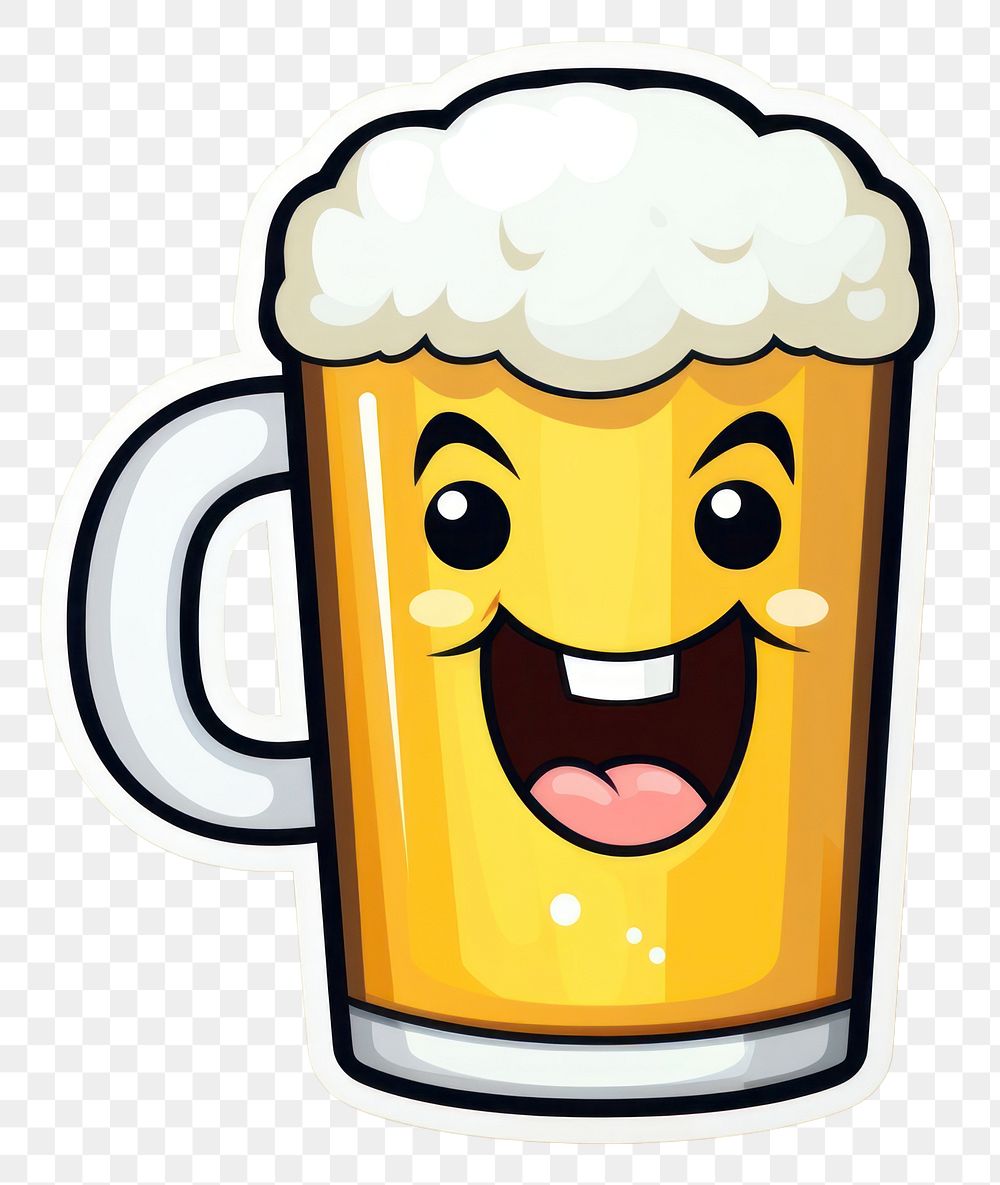 PNG Beer glass drink refreshment happiness. AI generated Image by rawpixel.