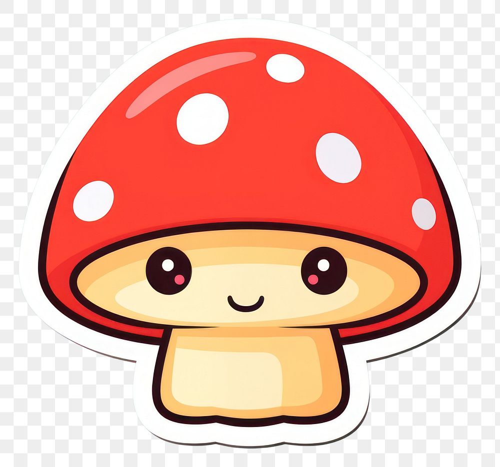 PNG Colorful mushroom agaric fungus cute. AI generated Image by rawpixel.