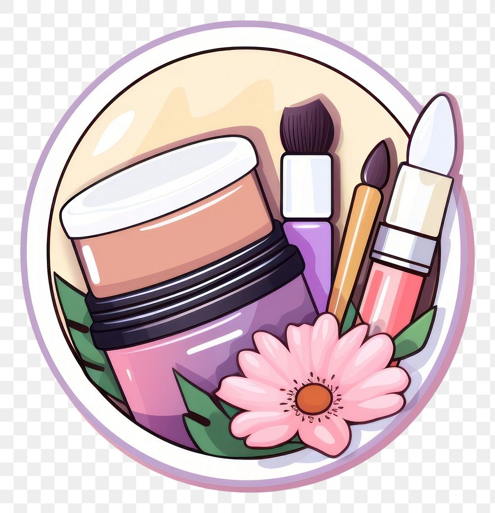 PNG Cosmetics brush perfection container. AI generated Image by rawpixel.