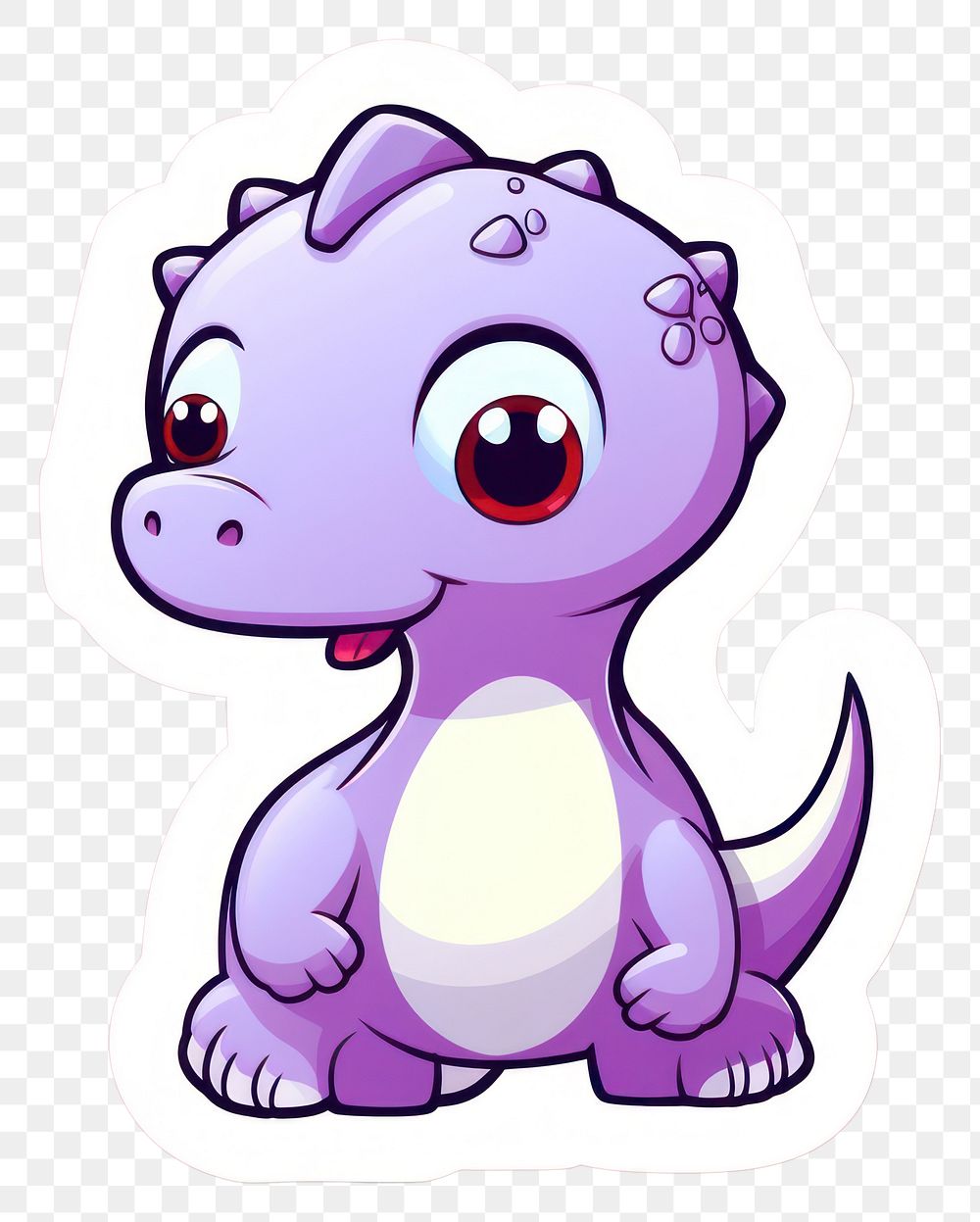 PNG Dinosaur cartoon purple cute. AI generated Image by rawpixel.