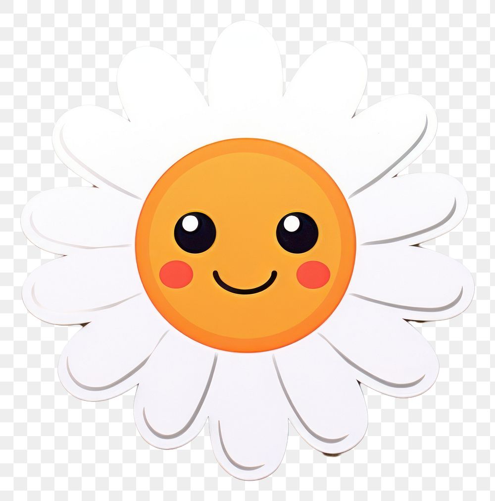 PNG Flower daisy white face. AI generated Image by rawpixel.