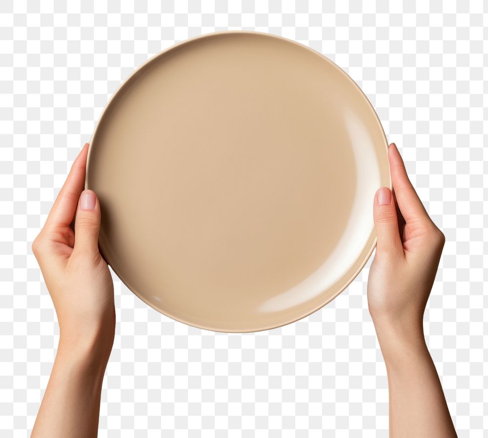 PNG Plate holding hand food. AI generated Image by rawpixel.