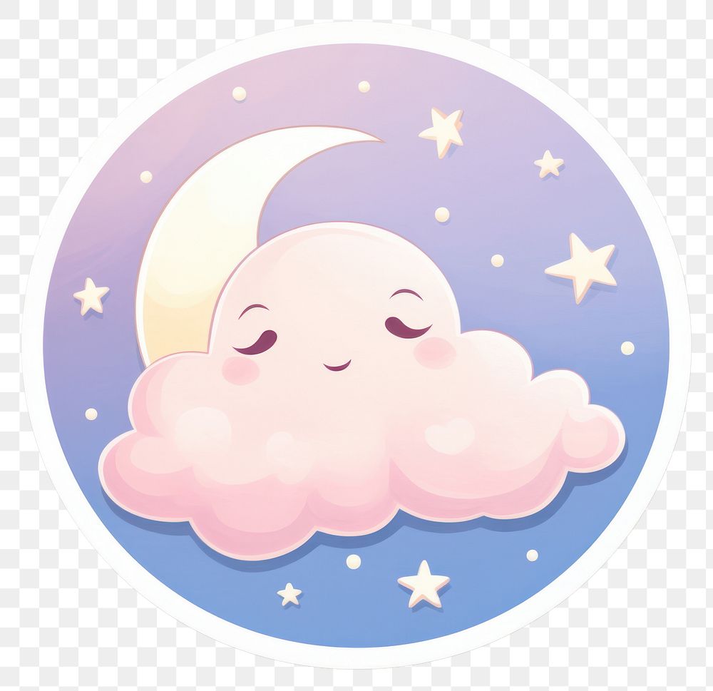 PNG Moon cute astronomy cartoon. AI generated Image by rawpixel.
