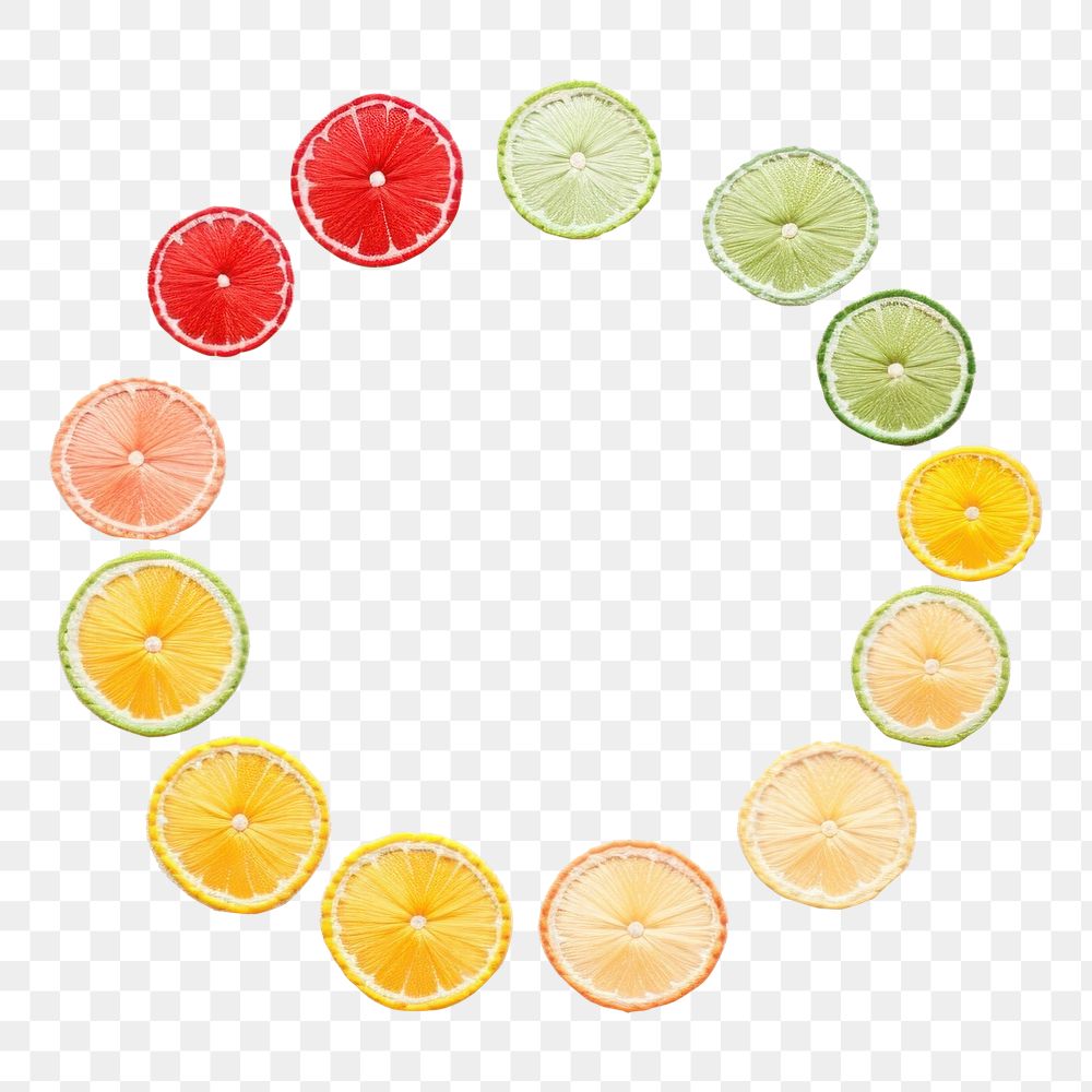PNG Little fruit circle border pattern embroidery food. AI generated Image by rawpixel.