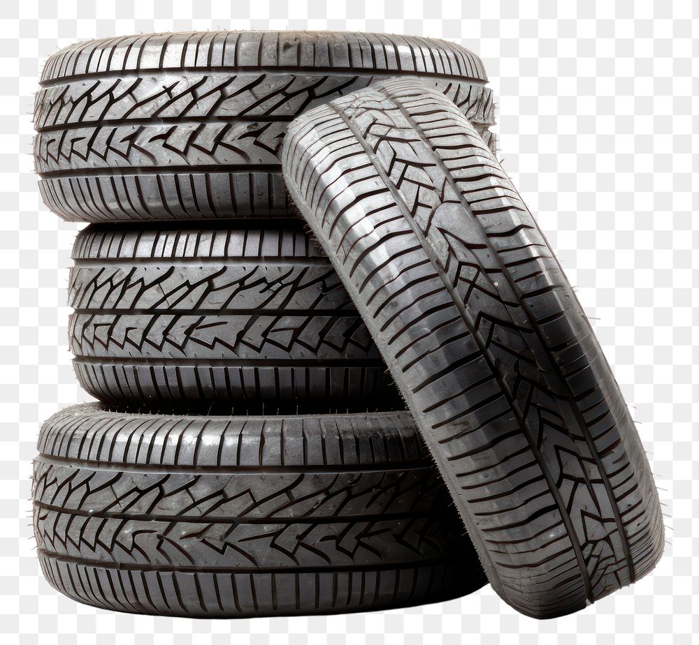 PNG Set of black Summer tyres and discs a stack wheel tire car. AI generated Image by rawpixel.