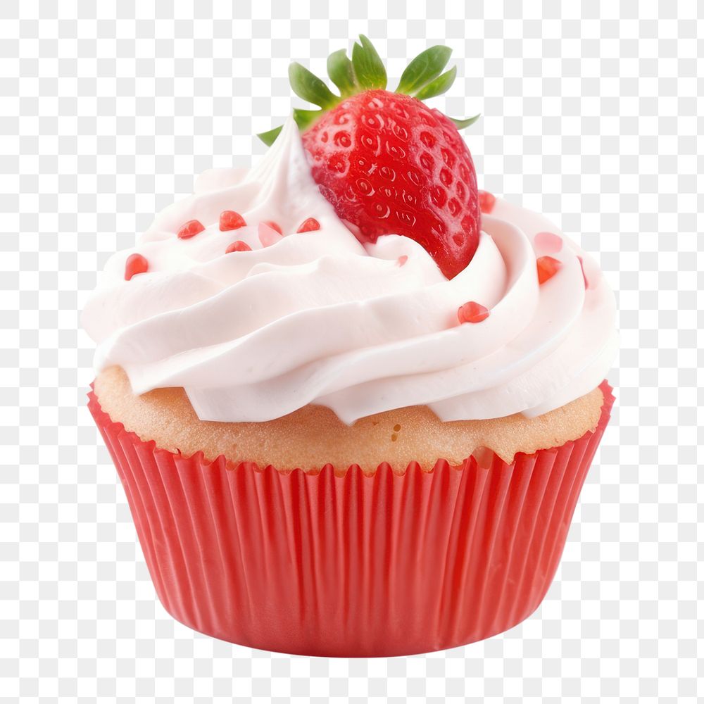 PNG Cupcake berry strawberry dessert. AI generated Image by rawpixel.