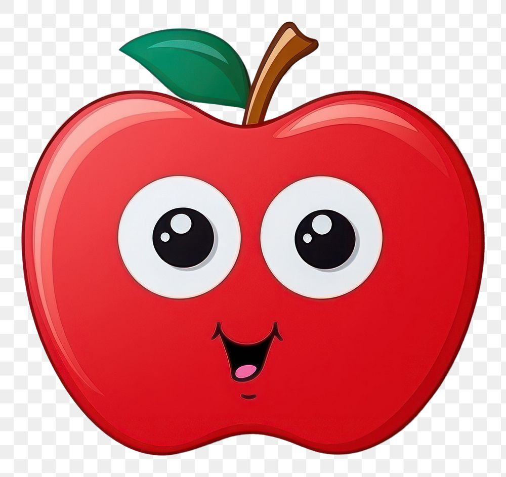 PNG Red apple anthropomorphic representation creativity. AI generated Image by rawpixel.