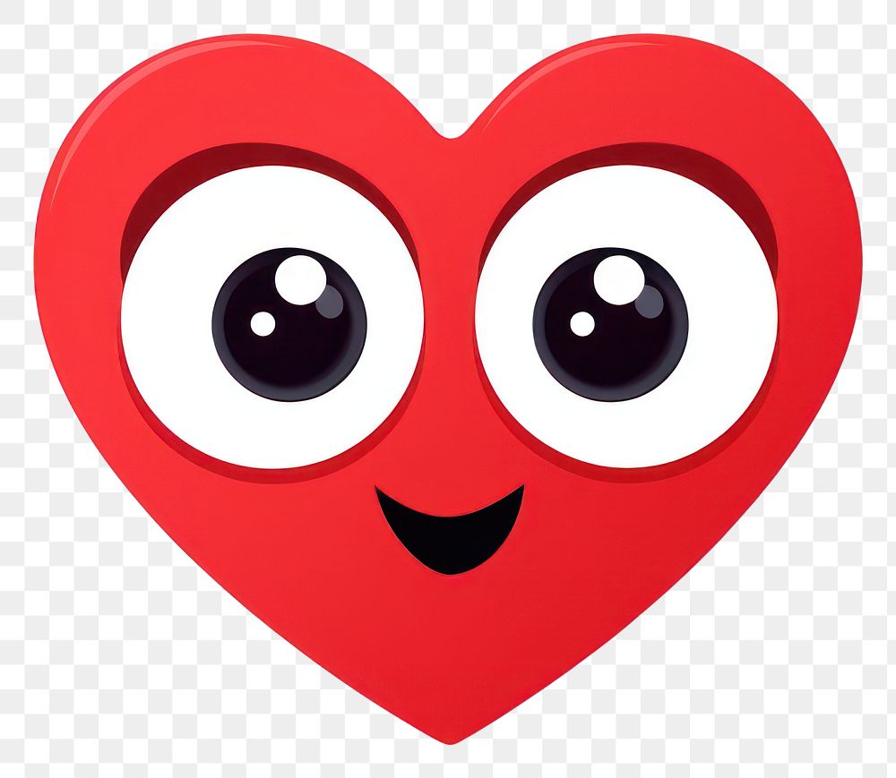 PNG Red heart symbol anthropomorphic creativity. AI generated Image by rawpixel.