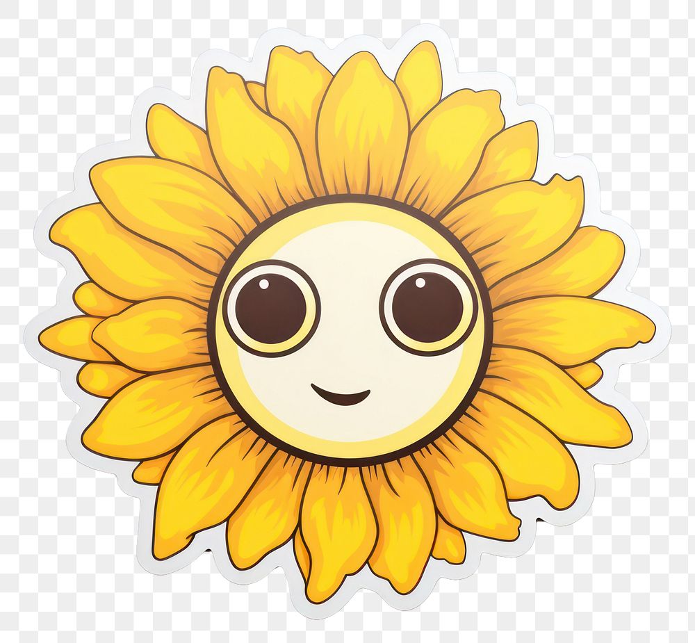 PNG Sunflower plant face anthropomorphic. AI generated Image by rawpixel.