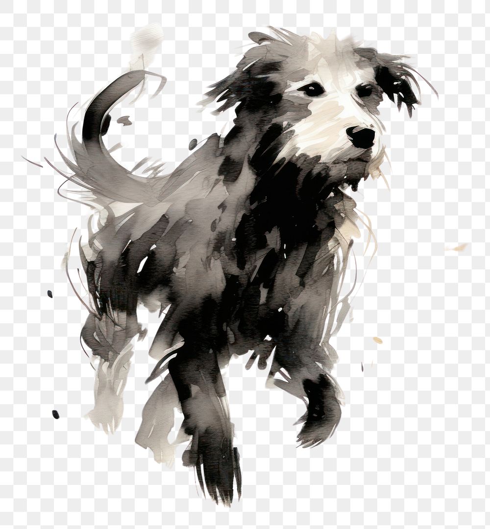 PNG Dog walking mammal animal pet. AI generated Image by rawpixel.
