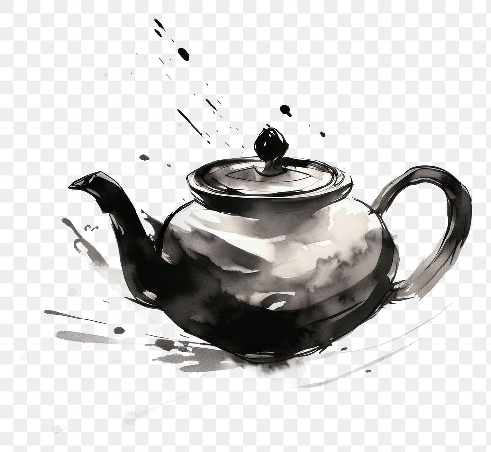 PNG Tea set teapot white background refreshment. AI generated Image by rawpixel.