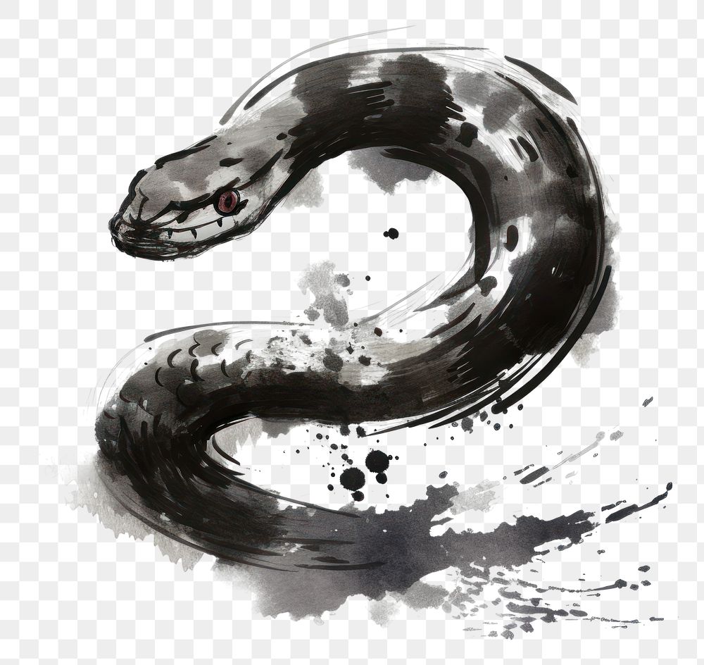 PNG Snake chinese zodiac white background cartoon reptile. AI generated Image by rawpixel.