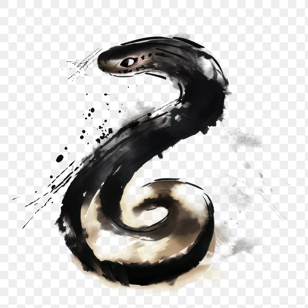 PNG Snake chinese zodiac animal white background creativity. AI generated Image by rawpixel.
