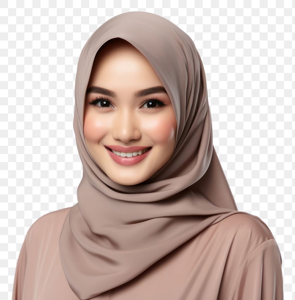PNG  Muslim woman scarf headscarf portrait. AI generated Image by rawpixel.