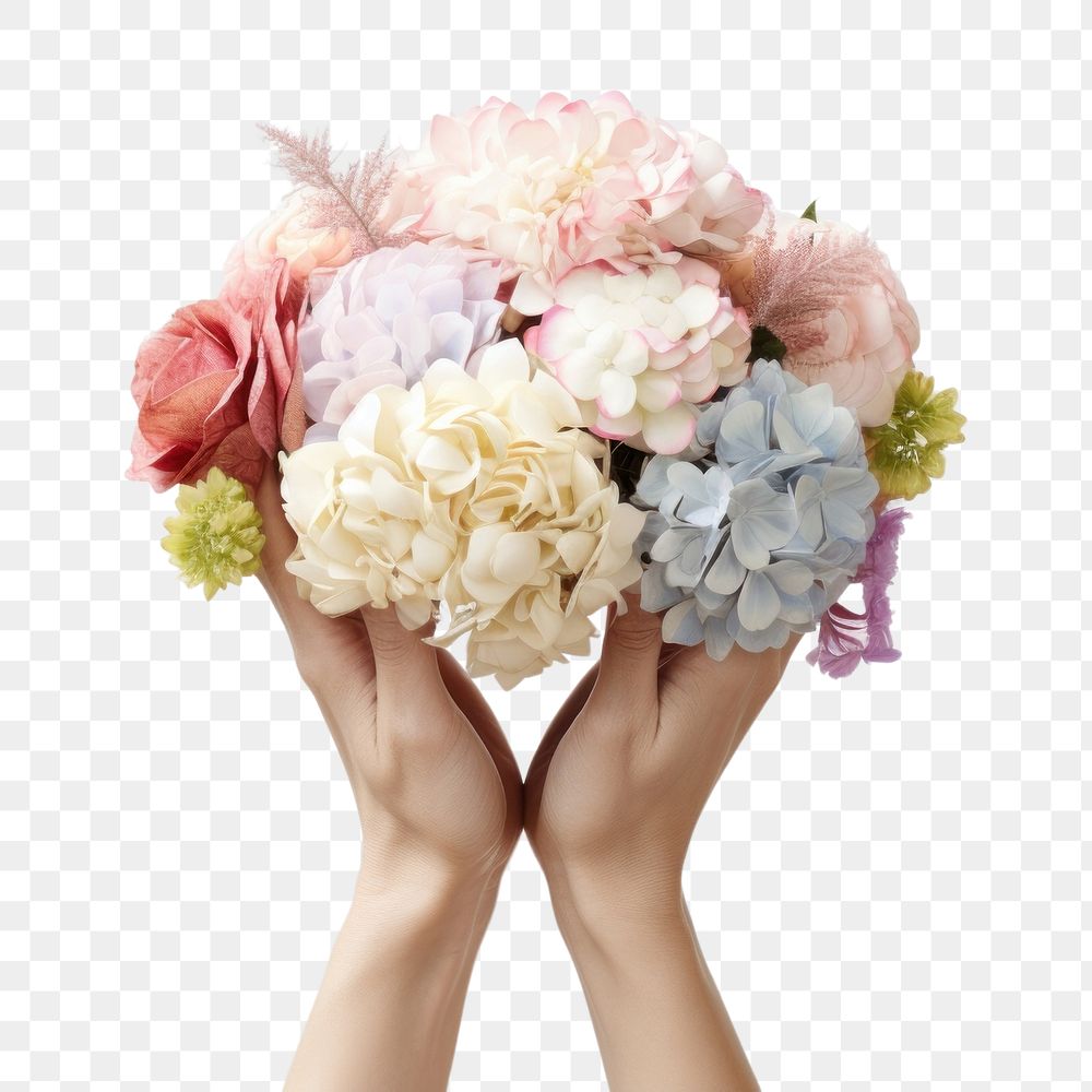 PNG Hands holding paper head with human brain with flowers petal plant adult. AI generated Image by rawpixel.