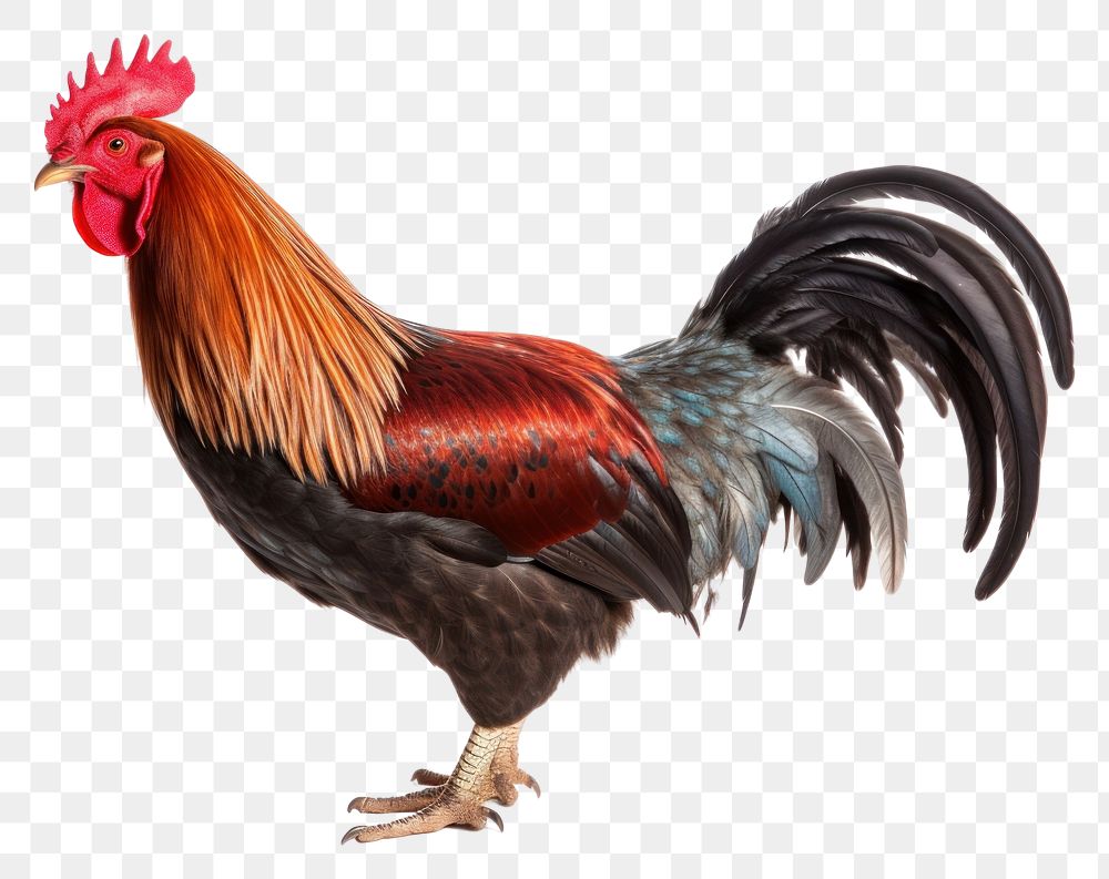 PNG Rooster chicken poultry animal. AI generated Image by rawpixel.
