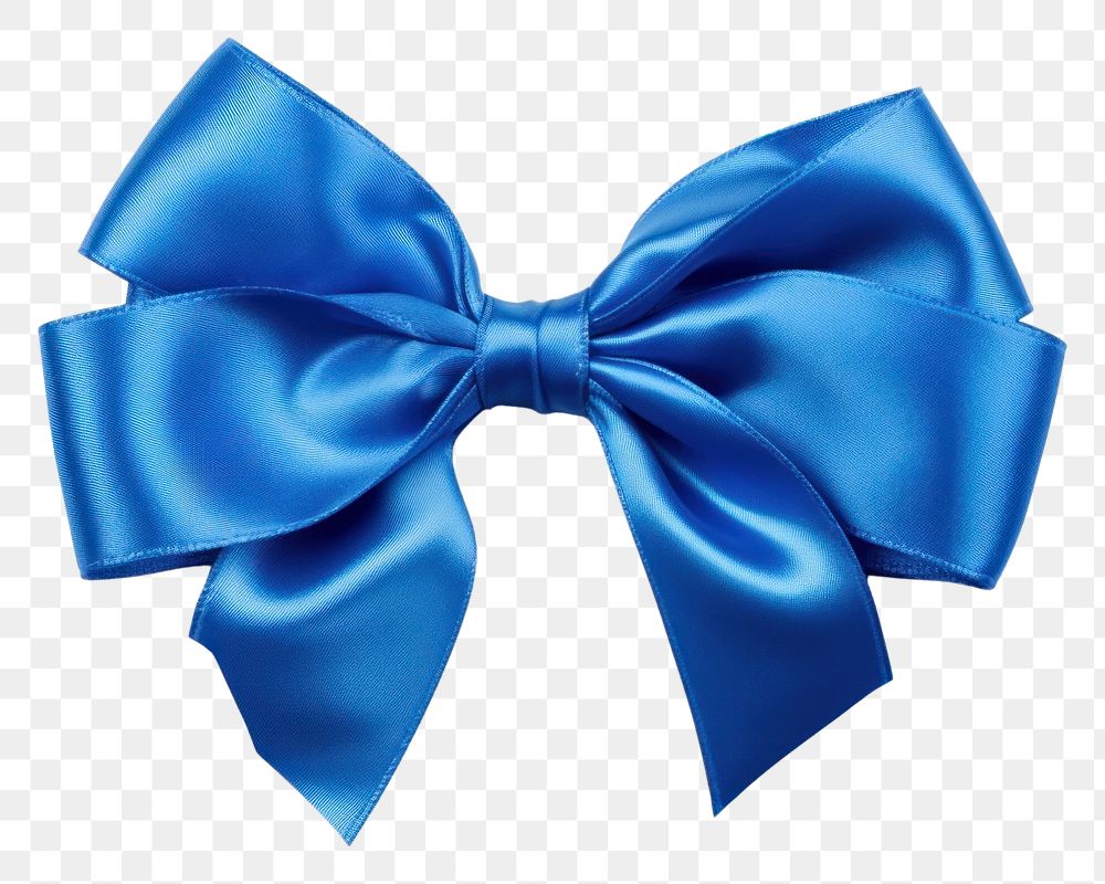 PNG Decorative blue bow ribbon white background celebration. AI generated Image by rawpixel.