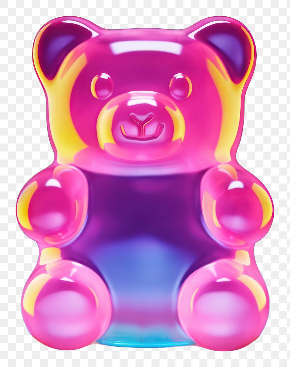 PNG Bear head purple candy toy