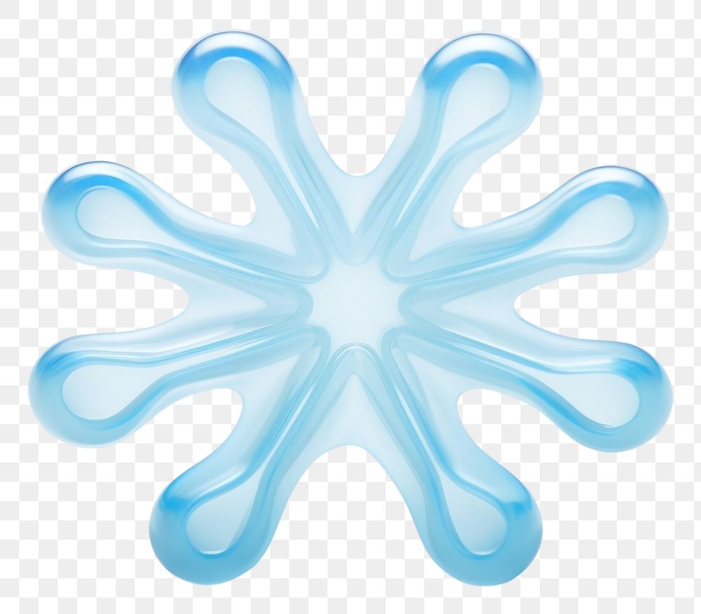 PNG Snowflake shape white blue. AI generated Image by rawpixel.