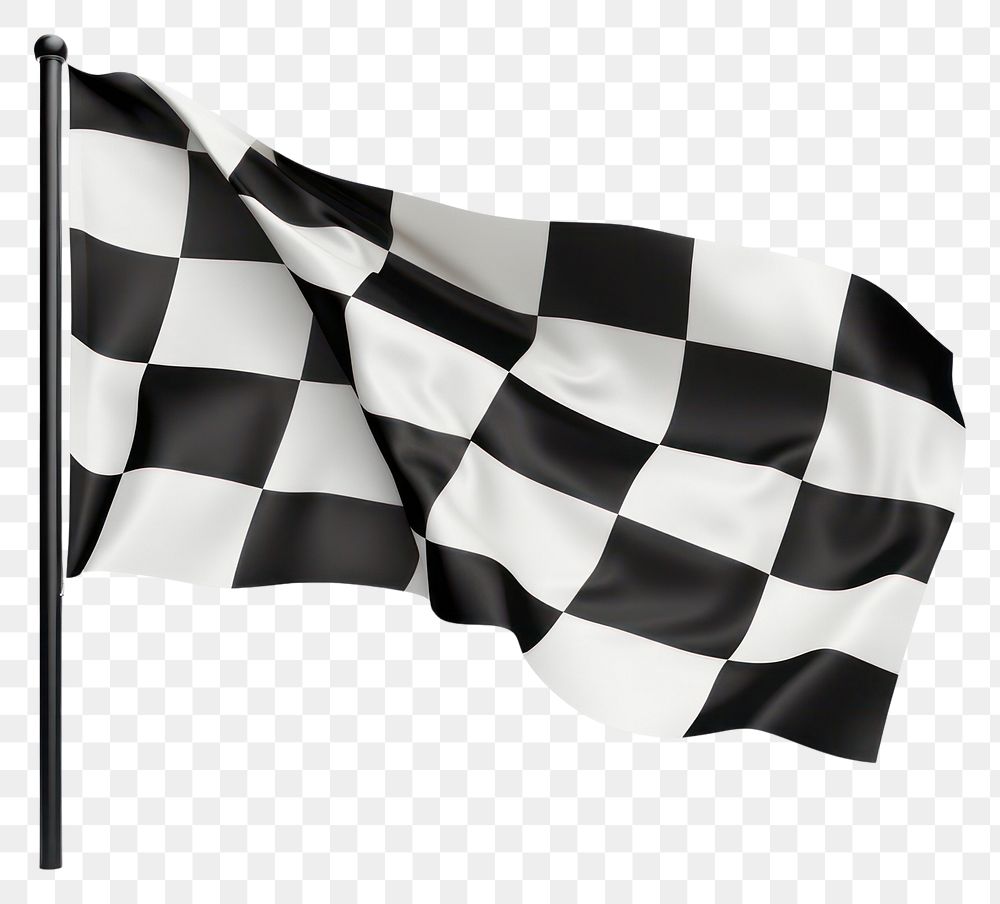 PNG Black and white checkered flag wind white background patriotism. 