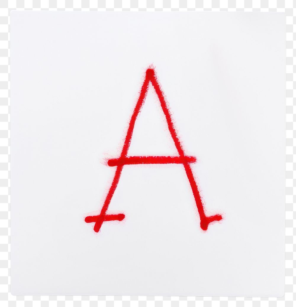 PNG  A with plus alphabet drawn with a red marker on a white paper creativity furniture letter. AI generated Image by…