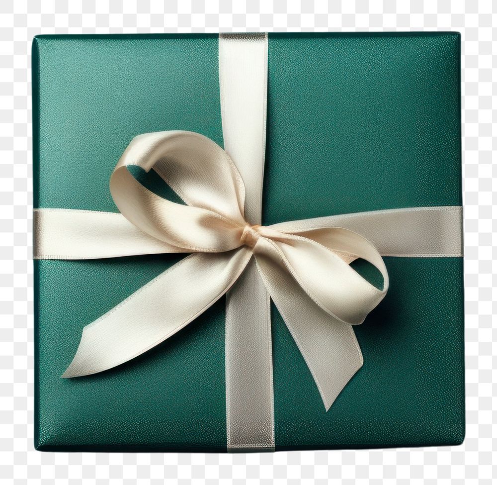 PNG  Dark green gift box illuminated celebration anniversary. AI generated Image by rawpixel.