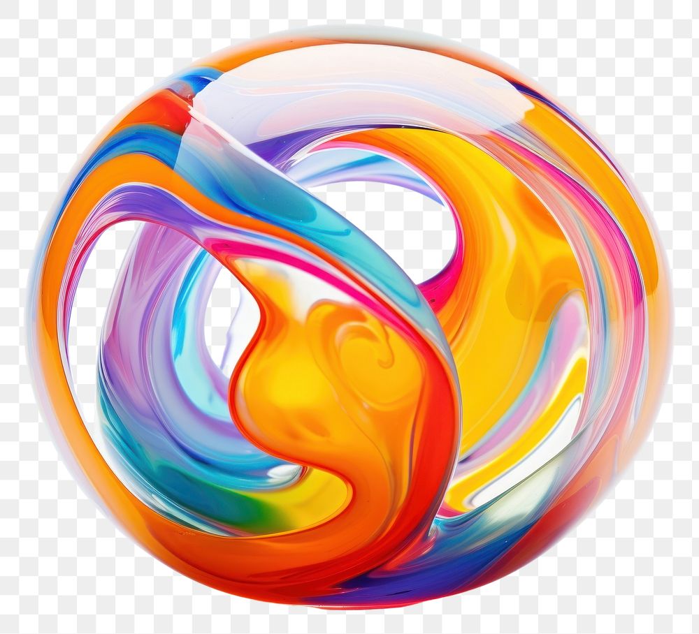 PNG Rainbow marble sphere shape confectionery. AI generated Image by rawpixel.