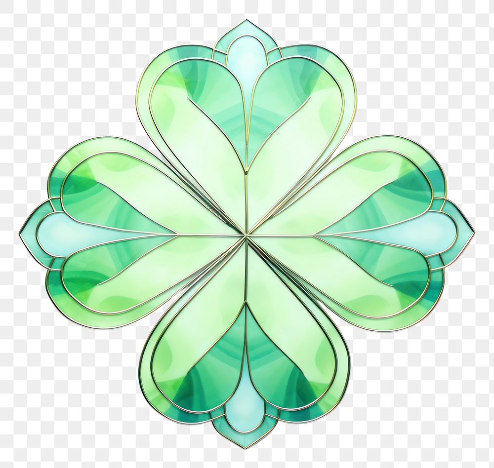 PNG Clover leaf pattern jewelry art. AI generated Image by rawpixel.