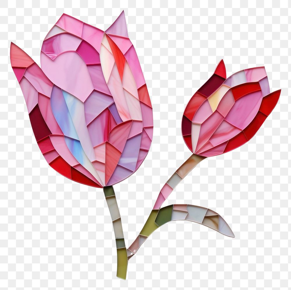 PNG Tulip art origami plant. AI generated Image by rawpixel.