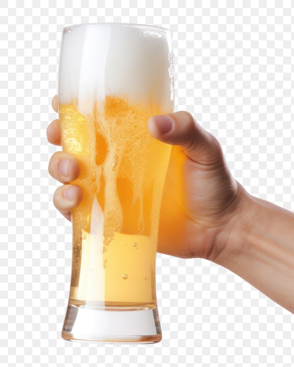 PNG  Beer glass drink lager. AI generated Image by rawpixel.