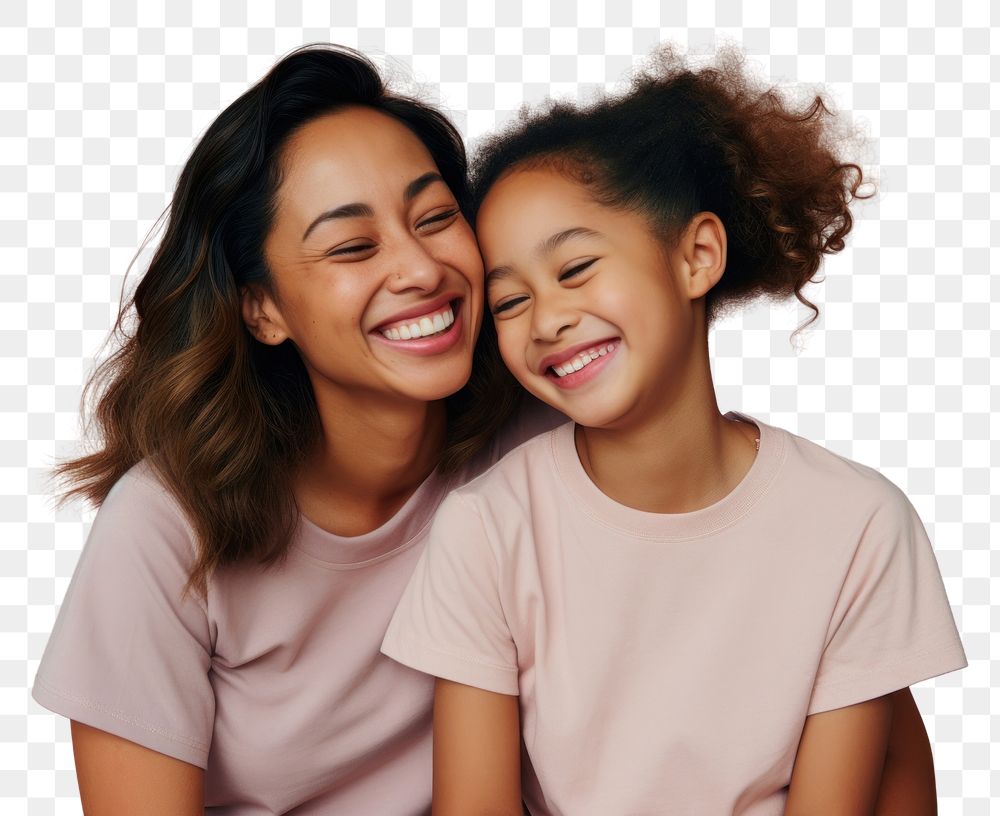 PNG Mother and daughter laughing child adult