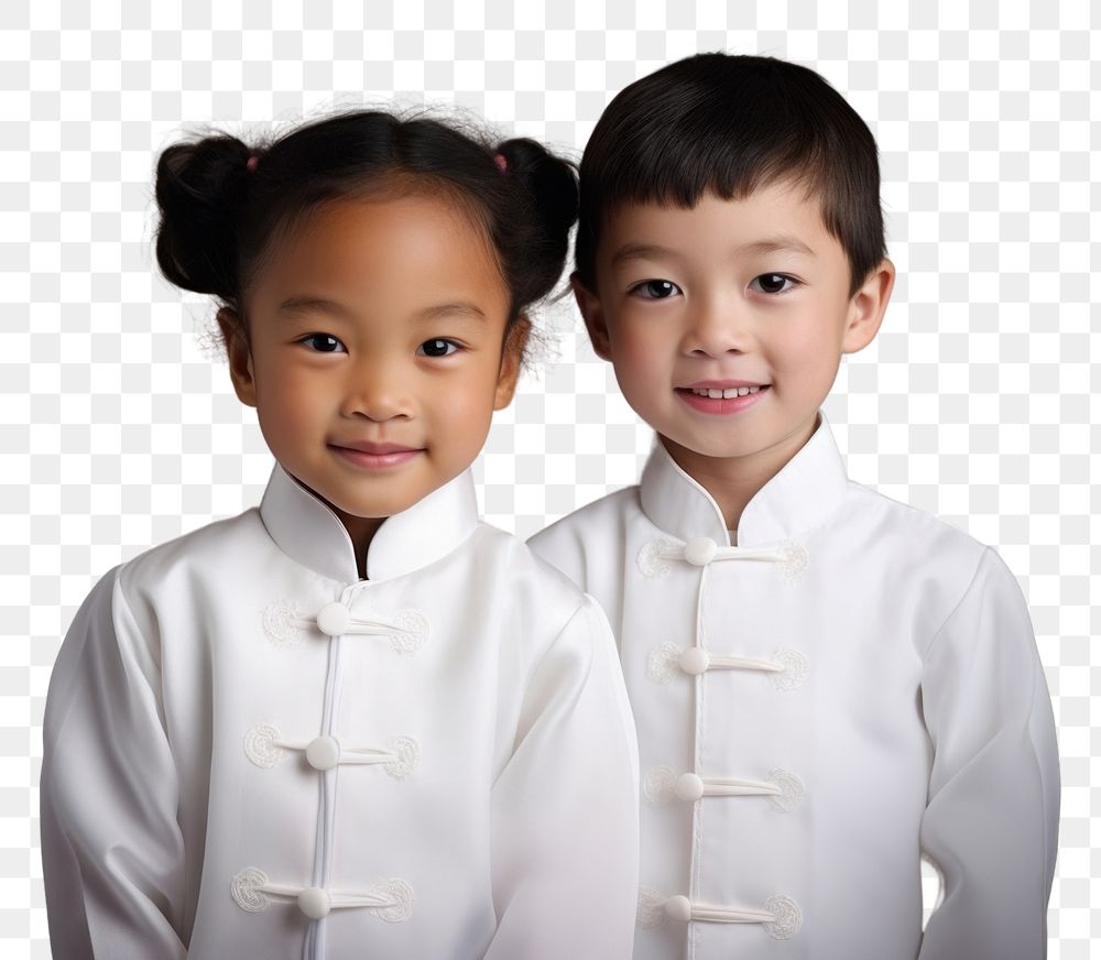 PNG 5 years old boy and girl tradition portrait child. AI generated Image by rawpixel.