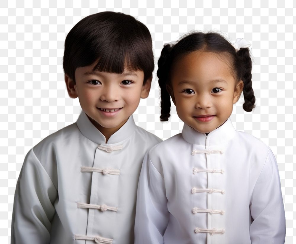 PNG 5 years old boy and girl tradition child white. AI generated Image by rawpixel.