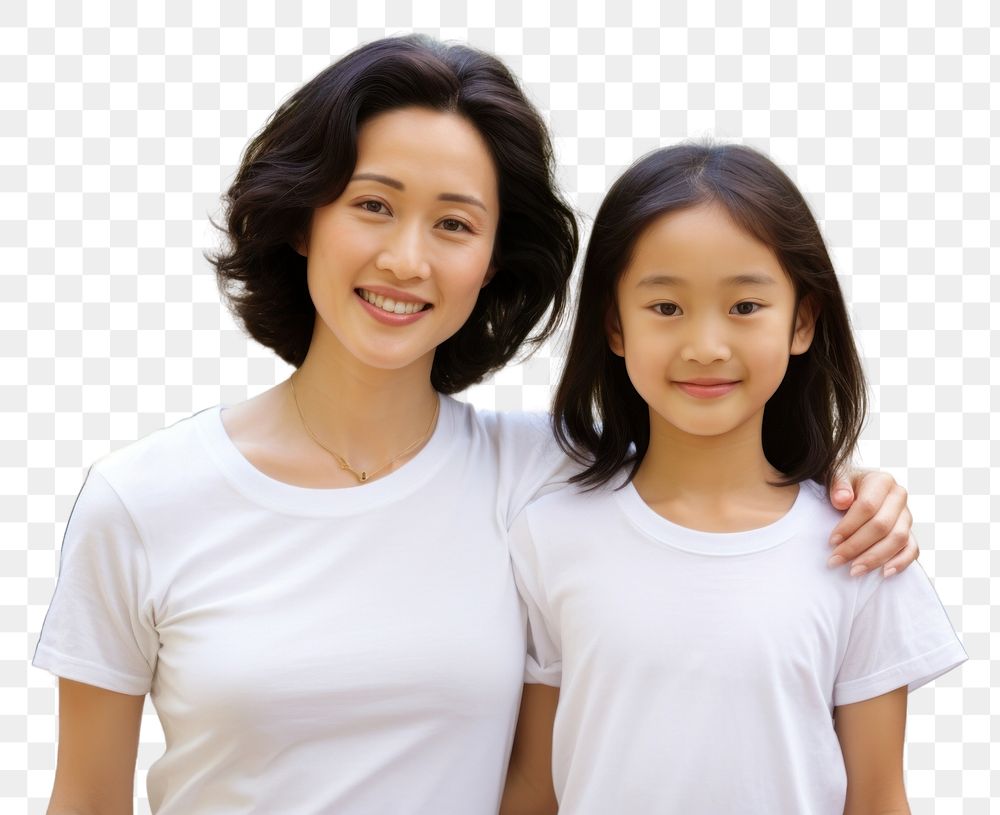 PNG Mother and daughter t-shirt family child. AI generated Image by rawpixel.