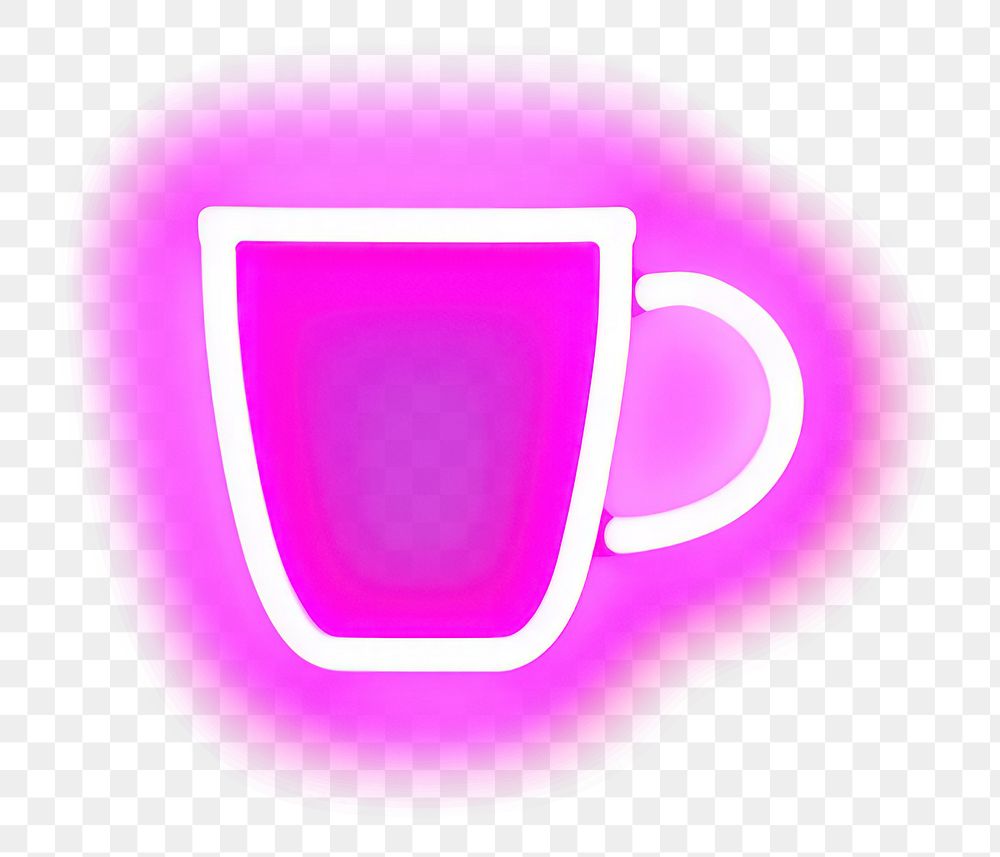 PNG Pastel neon coffee cup light purple drink. AI generated Image by rawpixel.