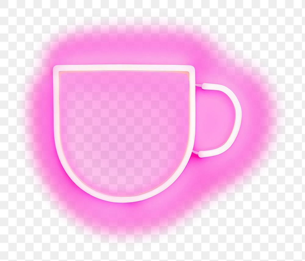 PNG Pastel neon coffee cup purple light mug. AI generated Image by rawpixel.