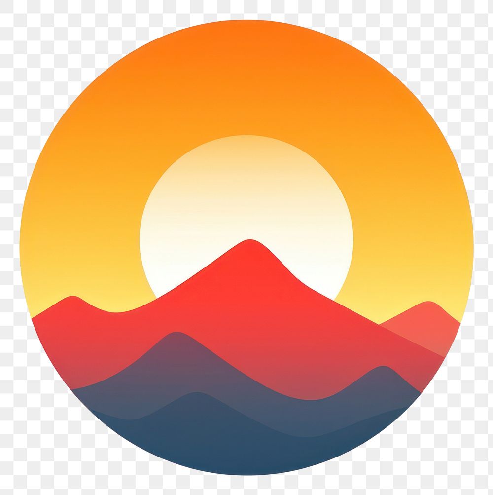PNG  Mountain and sun nature sky outdoors. AI generated Image by rawpixel.