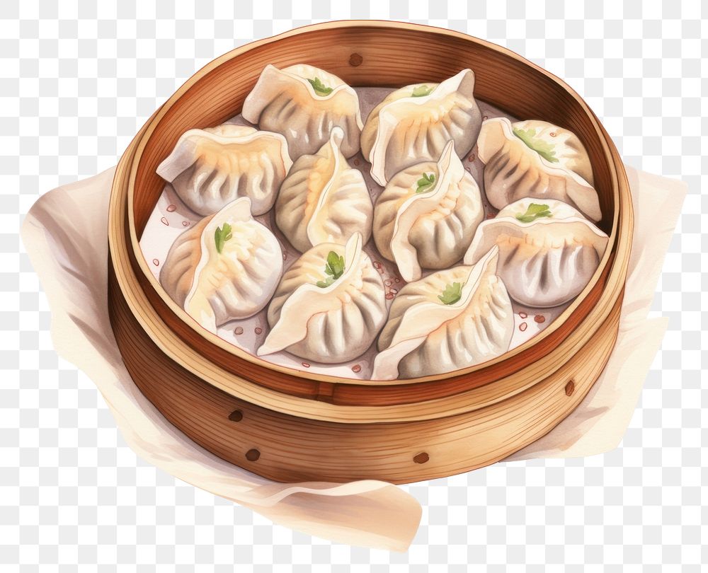 PNG  Dumplings food xiaolongbao chopsticks. AI generated Image by rawpixel.