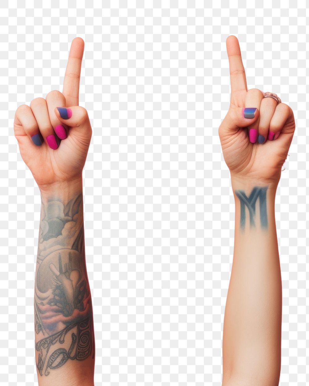 PNG Peace sign tattoo hand finger. AI generated Image by rawpixel.