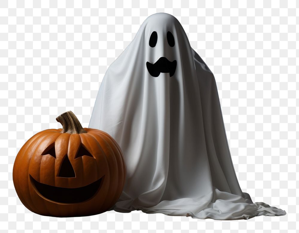 PNG Ghost halloween pumpkin anthropomorphic. AI generated Image by rawpixel.