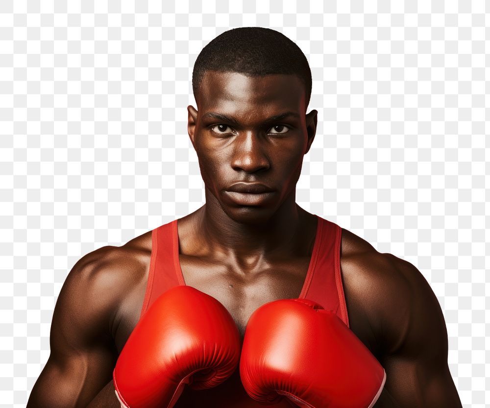 PNG African american boxer portrait photography determination. AI generated Image by rawpixel.