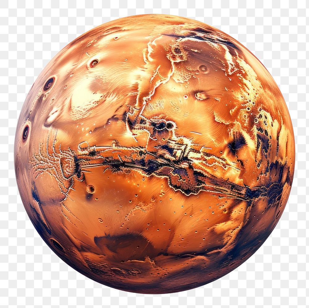 PNG Mars sphere planet globe. AI generated Image by rawpixel.