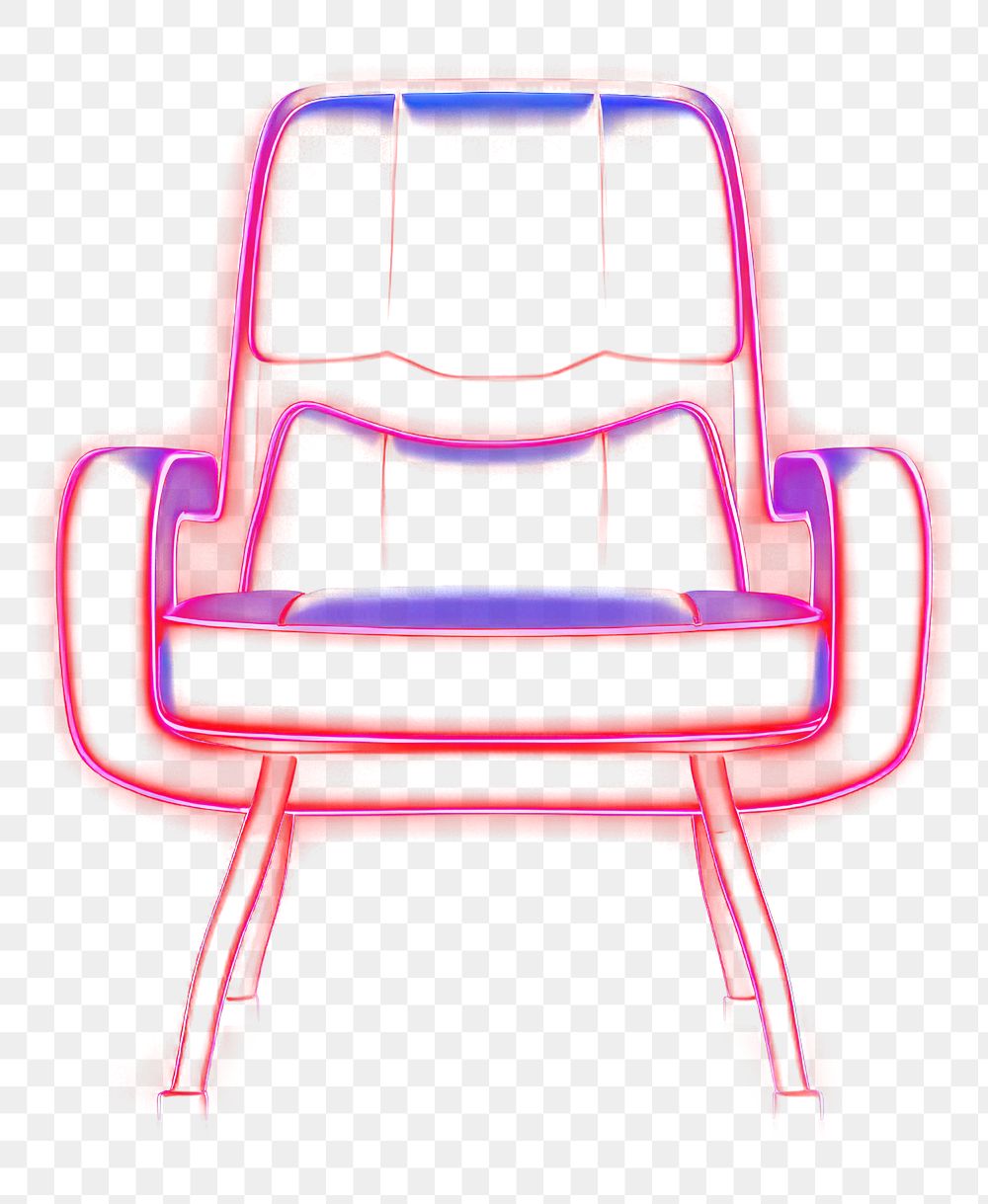 PNG Chair gamer light neon armchair. AI generated Image by rawpixel.